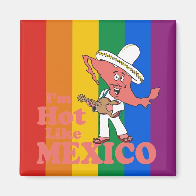 Imán Soy como una camiseta de México (Frente)