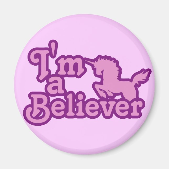 Imán Soy creyente en Unicornios (Frente)