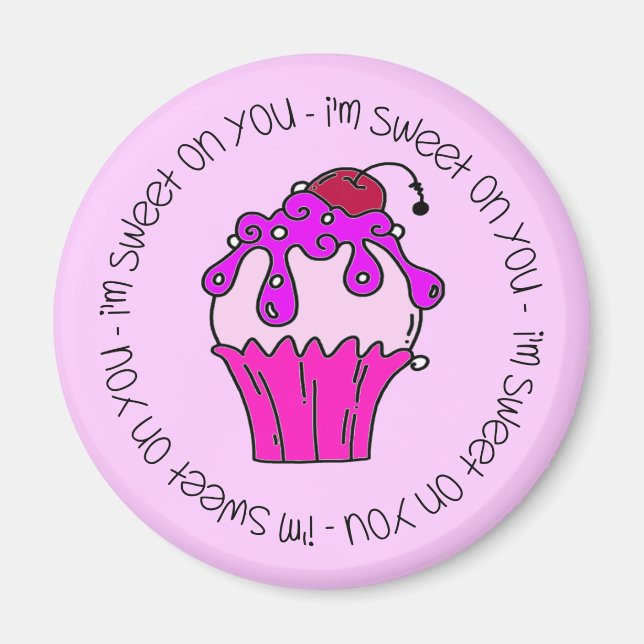 Imán Soy dulce contigo Valentine (Frente)
