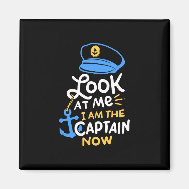 Imán Soy el capitán ahora regalo de capitán de barco (Frente)