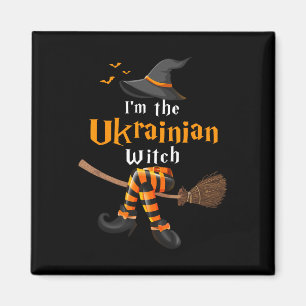 Imán Soy el disfraz de Halloween de bruja ucraniana Bru