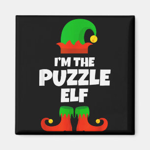 Imán Soy El Elfo Rompecabezas Familia Pijama Navidad Di