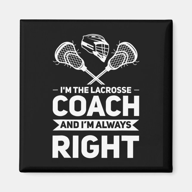 Imán Soy el entrenador Lacrosse Coach Lacrosse (Frente)