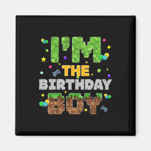 Imán Soy el Fiesta de cumpleaños Pixel Gamer que coinci
