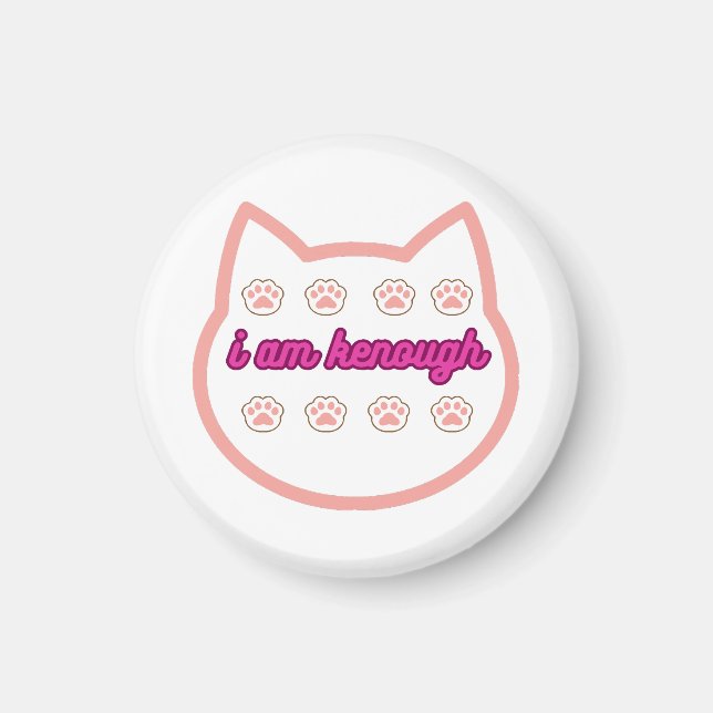 Imán Soy el gato ksuficiente t-shert (Frente)