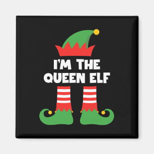Imán Soy el grupo familiar Queen Elf Funny Xmas Matchin