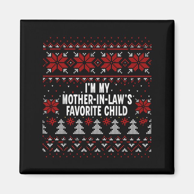 Imán Soy el hijo favorito de mi suegra Divertido Navida (Frente)