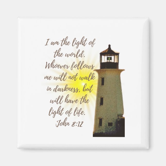 Imán Soy el Juan Luz 8:12 con Casa Luz (Frente)