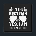 Imán Soy el mejor hombre Boda Groomsmen Novialidad dive<br><div class="desc">Soy el mejor hombre Boda Groomsmen fiesta graciosa de soltero</div>