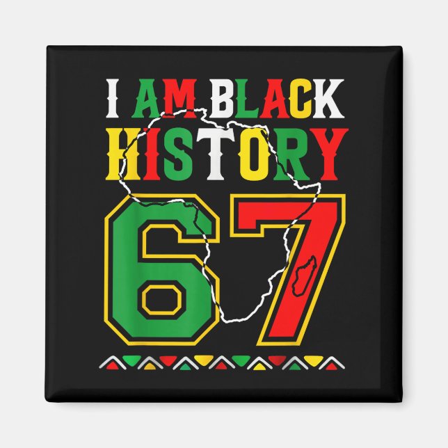 Imán Soy el Mes de la Historia Negra 67 Meme Afroameric (Frente)