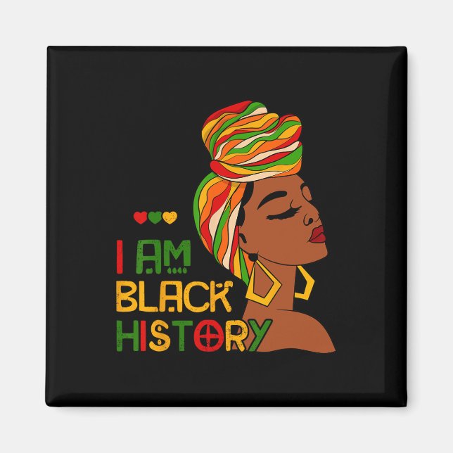 Imán Soy el mes de la historia negra afroamericano (Frente)