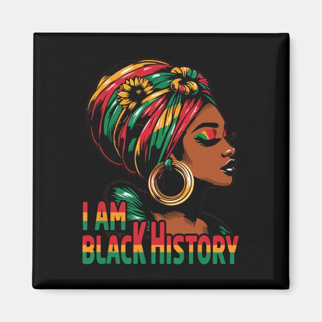 Imán Soy el Mes de la Historia Negra Juneteen Afroameri (Frente)