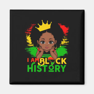 Imán Soy el Mes de la Historia Negra Niña Linda Melanin