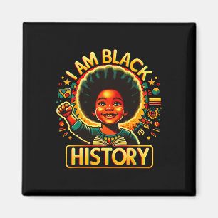 Imán Soy el Mes de la Historia Negra Niños Afroamerican