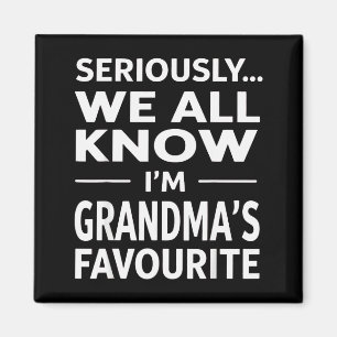 Imán Soy el nieto o nieta favorito de la abuela Humor