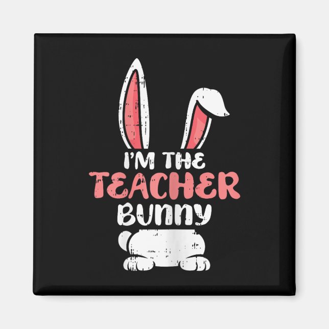 Imán Soy El Profesor Bunny Easter Egg Hung Spring Wom (Frente)