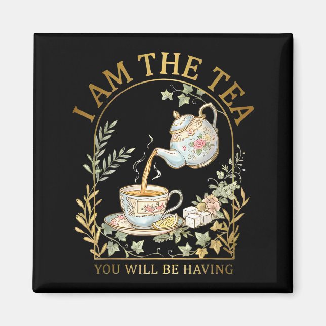 Imán Soy el té que vas a tomar Sarcasmo británico  (Frente)