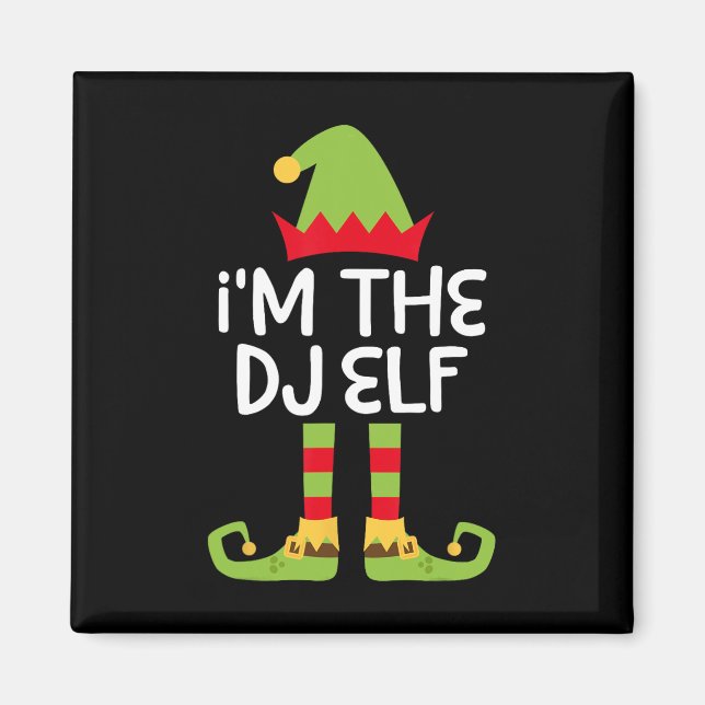 Imán Soy Elf, el elfo de los Navidades de Dj Elf (Frente)