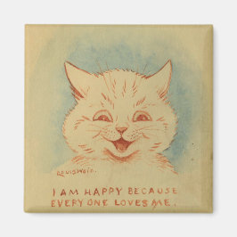 Imán Soy Feliz Porque Todos Me Aman (Ginger Cat)