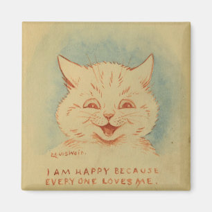 Imán Soy Feliz Porque Todos Me Aman (Ginger Cat)