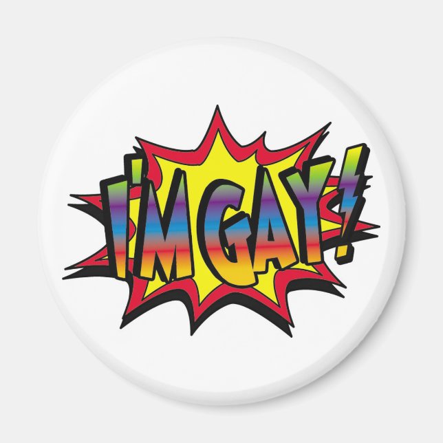 Imán Soy Gay Burst (Frente)