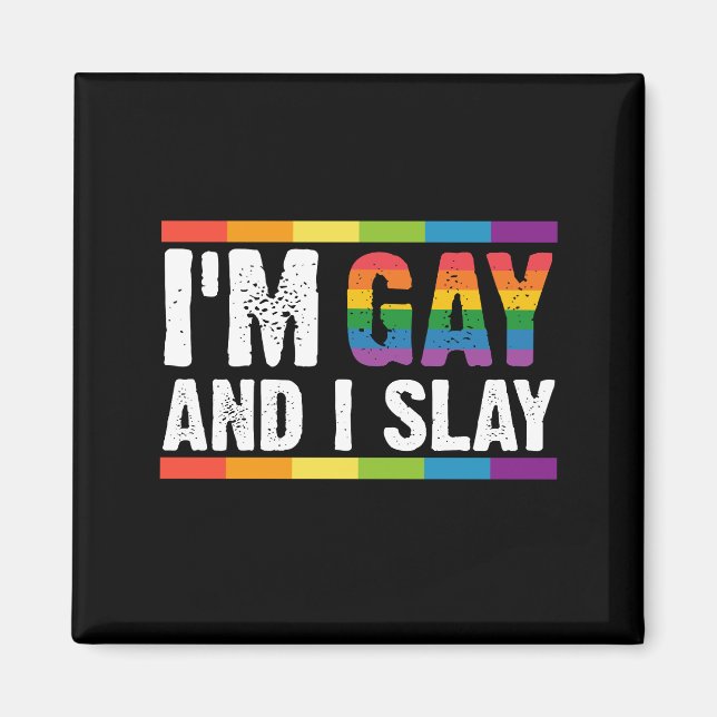 Imán Soy gay y yo delato el orgullo gay LGBTQ (Frente)