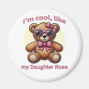 Imán Soy Guay Teddy Bear con Personalizable de oso rosa