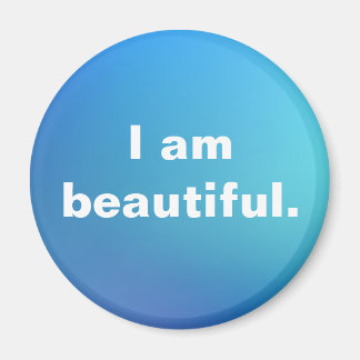 Imán Soy hermosa afirmación Inspiración acuarela