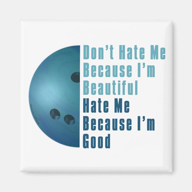 Imán Soy Hermosa, Soy Buena Bola Azul (Frente)