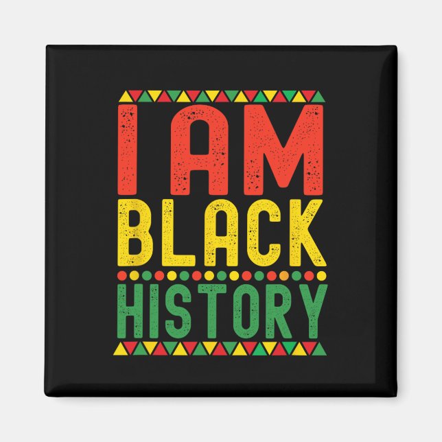Imán Soy Historia Negra Mes de la Historia Afroamerican (Frente)