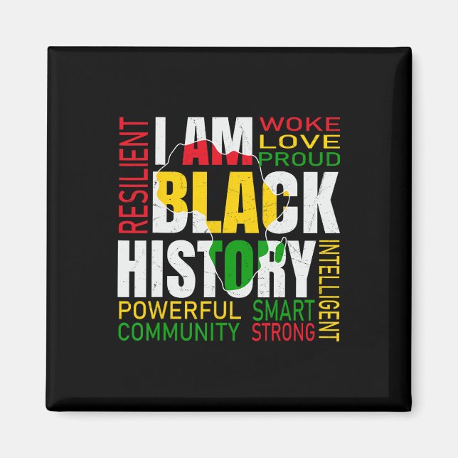 Imán Soy historia negra Mes de la historia negra Ame (Frente)