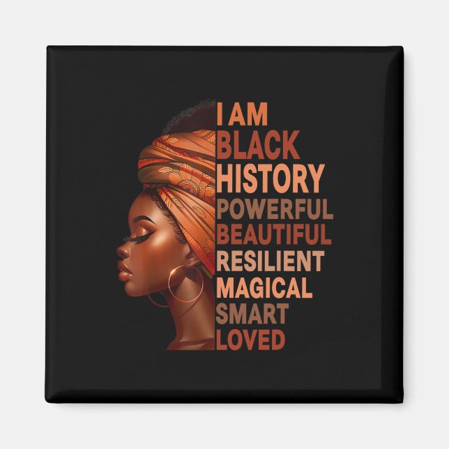 Imán Soy historia negra Mujeres poderosas Chicas Histor (Frente)