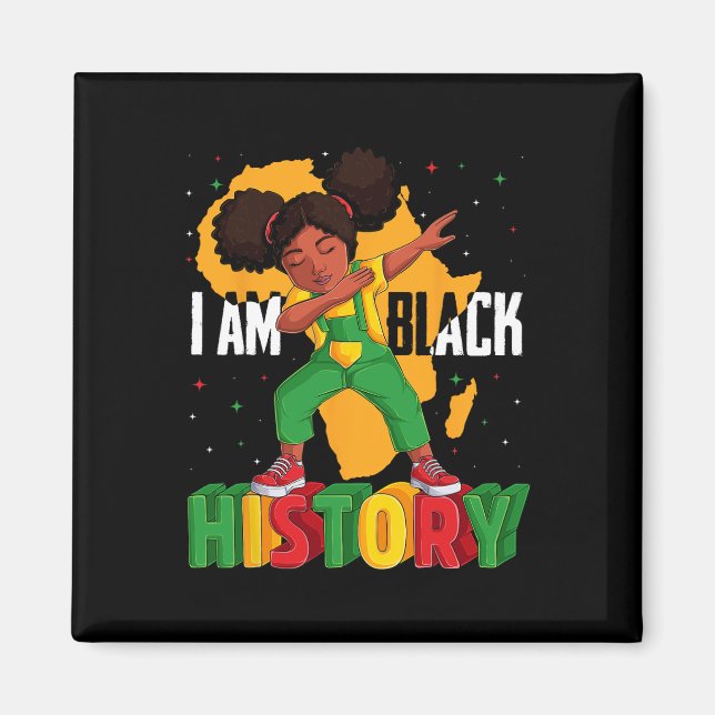 Imán Soy historia negra niños Chicas mujeres historia n (Frente)