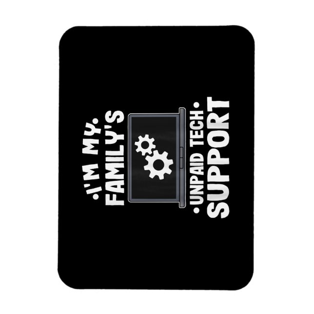 Imán Soy la computadora divertida de apoyo técnico no r (Vertical)