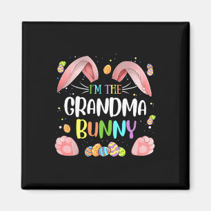 Imán Soy la conejita abuela, lindo conjunto familiar de