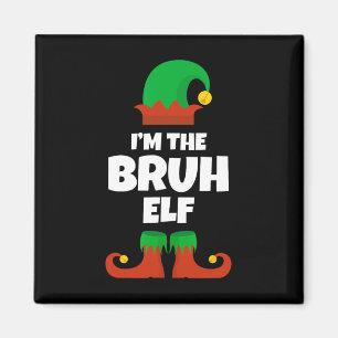 Imán Soy la familia Bruh Elf Navidades Pajama Graciosa