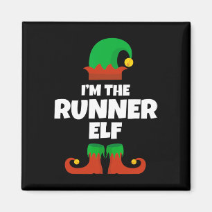 Imán Soy la familia de elfos corredores pijama Navidad