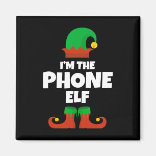 Imán Soy la familia de los elfos telefónicos Navidades