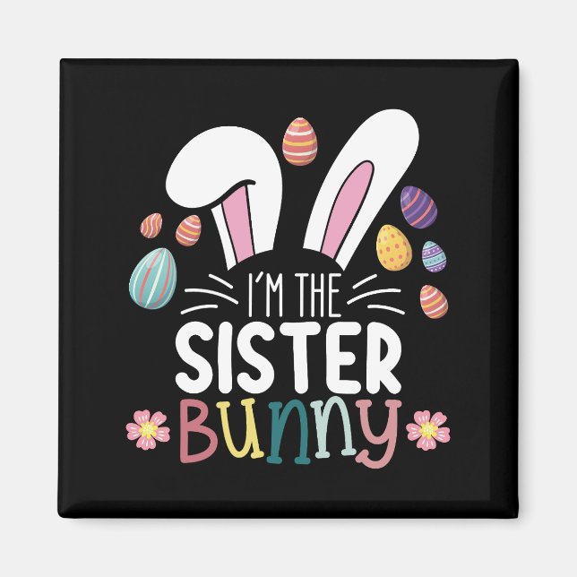Imán Soy la hermana Bunny Pascua familiar coincidente (Frente)