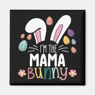 Imán Soy la mamá conejita de Pascua para ropa familiar