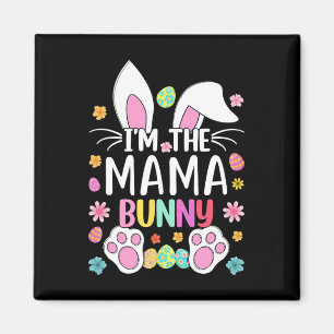 Imán Soy la mamá conejita dulce conejo de Pascua, oreja