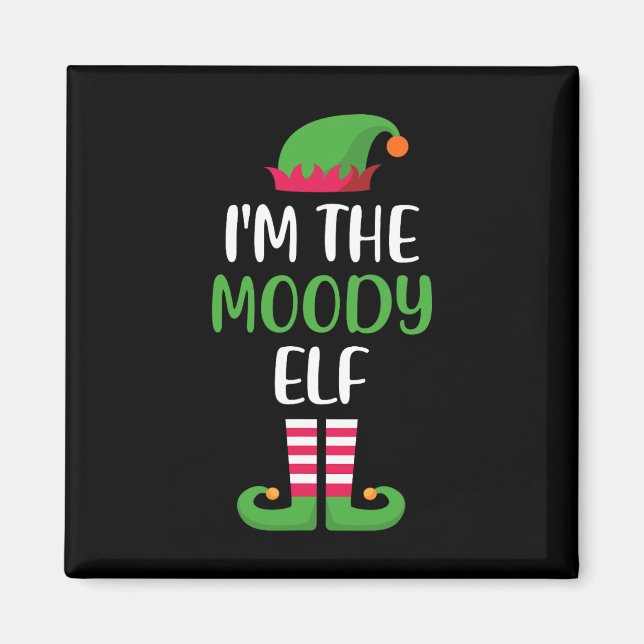 Imán Soy los Navidades de los Elfos Moody que coinciden (Frente)