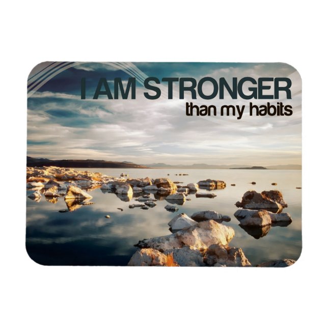 Imán "Soy más fuerte" Motivación Afirmación Flexible (Horizontal)