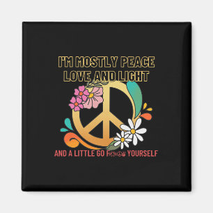 Imán Soy mayormente paz amor y luz Pilates divertido