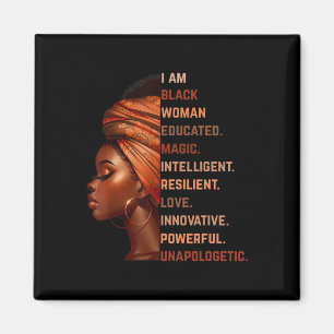 Imán Soy mujer negra educada mágica inteligente Melani