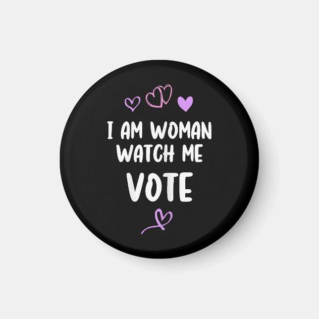 Imán Soy Mujer Observarme Votar (Frente)