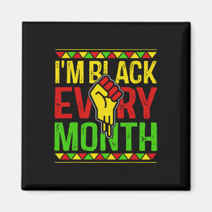 Imán Soy negro cada mes, africano-norteamericano histo 