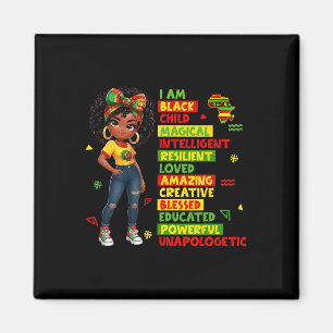 Imán Soy negro Mes de la historia del niño afroamerican