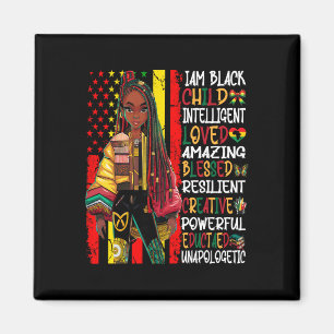Imán Soy negro Mes de la historia infantil afroamerican