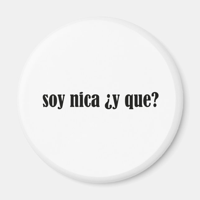 Imán Soy nica y que (Frente)